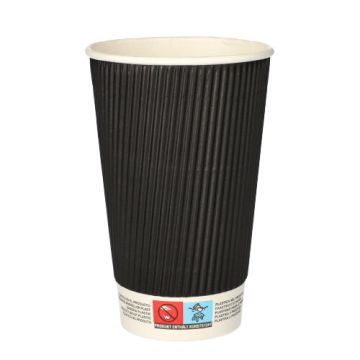 Gobelets, carton "To Go" 0,4 l Ø 9 cm · 13,7 cm Ripple Wall