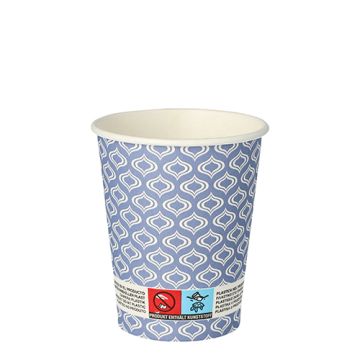 Gobelets, carton "To Go" 0,2 l Ø 8 cm · 9,1 cm "Blå droppen"