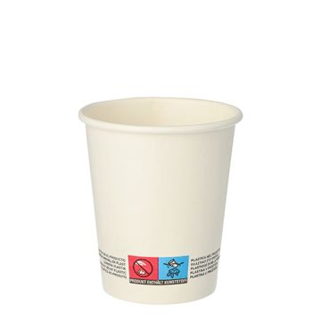 Gobelets, carton "To Go" 0,2 l Ø 8 cm · 9,2 cm blanc
