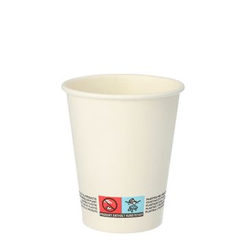 Gobelets, carton "To Go" 0,2 l Ø 8 cm · 9,1 cm blanc