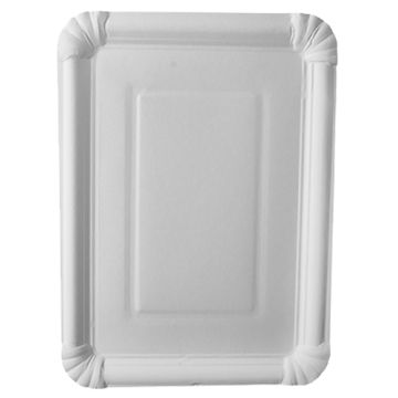 Assiettes, carton "pure" rectangulaire 21,5 cm x 29 cm blanc