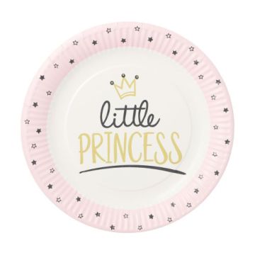 Assiettes, carton rond Ø 23 cm "Little Princess"