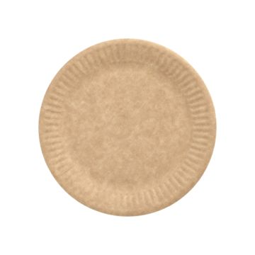 Assiettes, carton "pure" rond Ø 15 cm marron