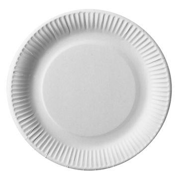 Assiettes, carton "pure" rond Ø 23 cm blanc