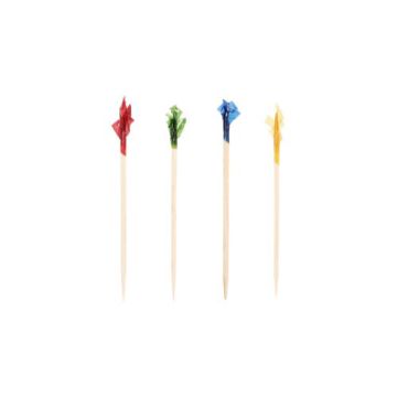 Piques décoratives 6,8 cm couleurs assorties "Frills"
