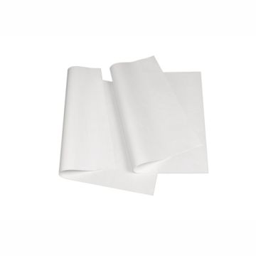 Remplacement du parchemin, 1/4 feuilles "pure" 50 cm x 37,5 cm blanc à 12,5 kg, résistant à la graisse