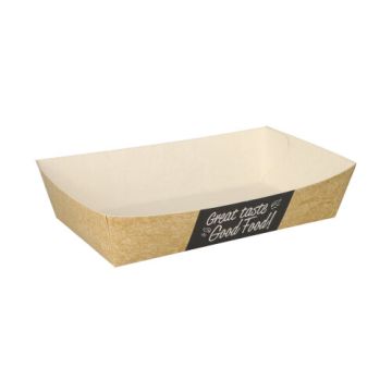 Barquettes frites  "pure" 10,5 cm x 17 cm "Good Food" grande taille