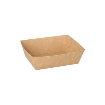 Barquettes snack, carton "pure" 8,5 cm x 10,5 cm marron