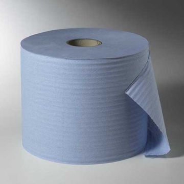 Essuie-tout, 2 plis Ø 29 cm · 38 cm x 22 cm bleu 1000 feuilles par rouleau, avec mandrin Ø 7 cm