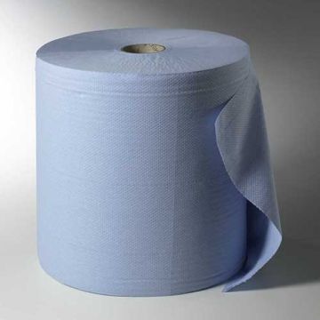 Essuie-tout, 3 plis Ø 38 cm · 38 cm x 36 cm bleu 1000 feuilles par rouleau, avec mandrin Ø 7 cm