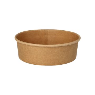 Bols à salade, carton rond 500 ml Ø 15 cm · 4,6 cm marron