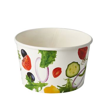 Bols à salade, carton "To Go" 600 ml Ø 12,5 cm · 7,5 cm "Salad"