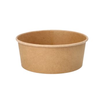 Saladiers à emporter, carton, rond 750 ml, marron
