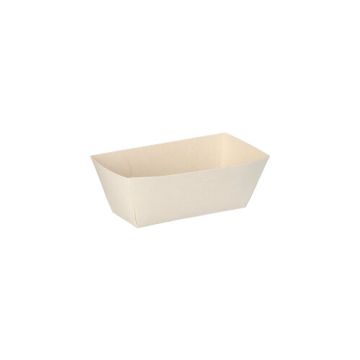 Barquette à sauce en carton fibres vierges "pure" 4,5 cm x 8 cm blanc "Good Food"