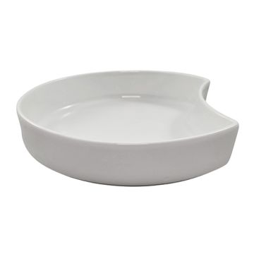 Bol en porcelaine demi-lune 450 ml Ø 18 cm · 3,5 cm blanc "Ano"