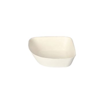 Coupelles, canne à sucre "pure" 3,5 cm x 10 cm x 10 cm blanc "Belle Vie, Ligne Carrée"