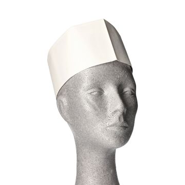"WORK-INN/-PS" Calots, crépon 8,5 cm x 27,5 cm blanc Dimension (mesure) 55 - 62