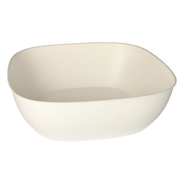 Saladiers, canne à sucre "pure" 10 cm x 30,5 cm x 30,5 cm blanc "Belle Vie, Ligne Carrée"