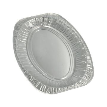 Plateaux de service, en aluminium ovale 43 cm x 29 cm