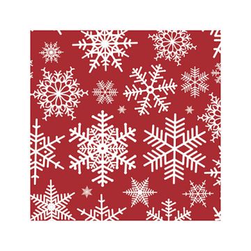 Serviettes, 3 plis pliage 1/4 25 cm x 25 cm "Snöstjärnor"