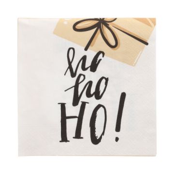 Serviettes, 3 plis pliage 1/4 33 cm x 33 cm "Christmas Cartoon"