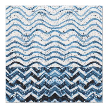 Serviettes, 3 plis pliage 1/4 33 cm x 33 cm "Crazy Waves"