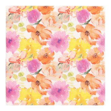 Serviettes, 3 plis pliage 1/4 33 cm x 33 cm "Flowers Splendor"