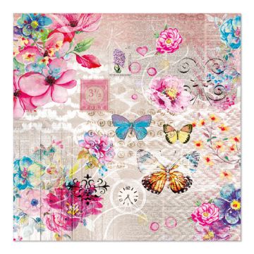 Serviettes, 3 plis pliage 1/4 33 cm x 33 cm "Nora"