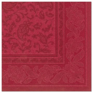 Serviettes "ROYAL Collection" pliage 1/4 40 cm x 40 cm bordeaux "Ornaments"