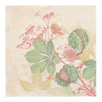 Serviettes "ROYAL Collection" pliage 1/4, 40 cm x 40 cm, "Autumn Leaves"
