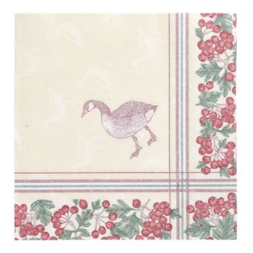 Serviettes "ROYAL Collection" pliage 1/4, 40 cm x 40 cm "Goose"