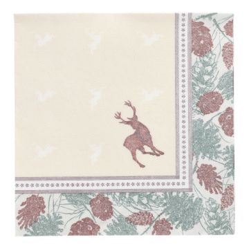 Serviettes "ROYAL Collection" pliage 1/4 40 cm x 40 cm "Majestic Deer"
