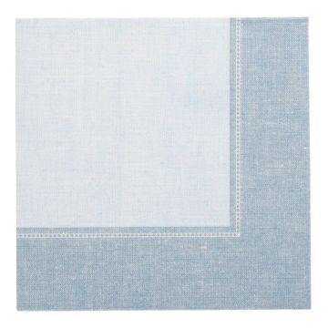 Serviettes "ROYAL Collection" pliage 1/4 40 cm x 40 cm bleu artique "Linum"