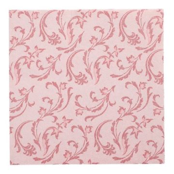 Serviettes "ROYAL Collection" pliage 1/4 40 cm x 40 cm bordeaux "Damascato"