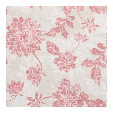 Serviettes "ROYAL Collection" pliage 1/4 40 cm x 40 cm bordeaux "Flowers"