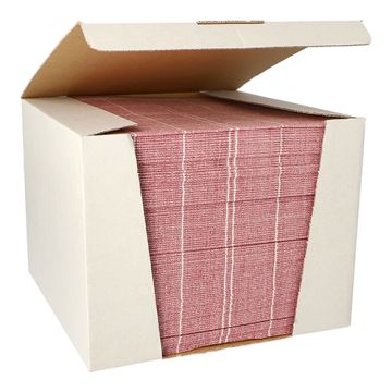 Serviettes "ROYAL Collection" pliage 1/4 40 cm x 40 cm bordeaux "Kitchen Craft"