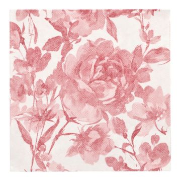 Serviettes "ROYAL Collection" pliage 1/4 40 cm x 40 cm bordeaux "Rose"