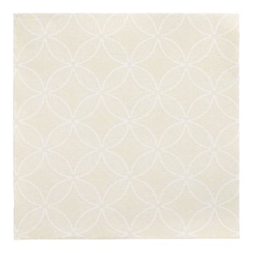 Serviettes "ROYAL Collection" pliage 1/4  40 cm x 40 cm champagne "Circle Flowers"