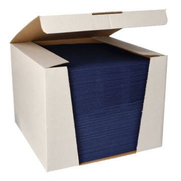 Serviettes "ROYAL Collection" pliage 1/4  40 cm x 40 cm bleu foncé