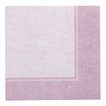 Serviettes "ROYAL Collection" pliage 1/4 40 cm x 40 cm lilas "Linum"