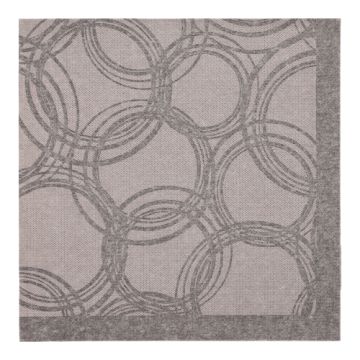 Serviettes "ROYAL Collection" pliage 1/4 40 cm x 40 cm gris "Bubbles"