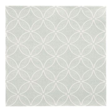 Serviettes "ROYAL Collection" pliage 1/4  40 cm x 40 cm vert jade "Circle Flowers"