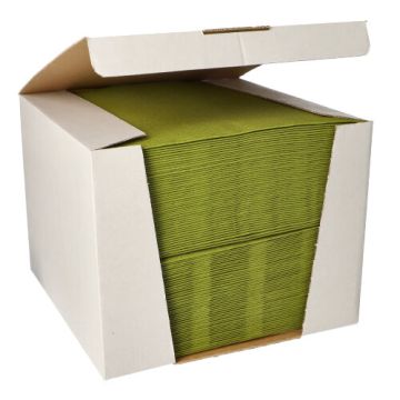 Serviettes "ROYAL Collection" pliage ¼ 40 cm x 40 cm vert olive