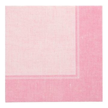 Serviettes "ROYAL Collection" pliage 1/4 40 cm x 40 cm rose "Linum"