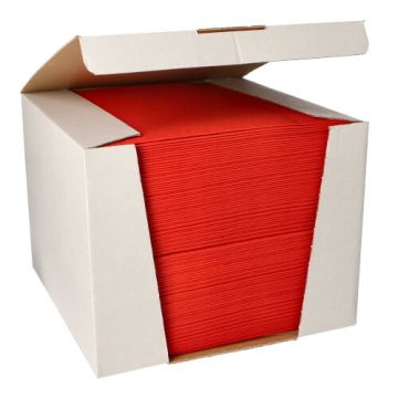 Serviettes "ROYAL Collection" pliage ¼ 40 cm x 40 cm rouge