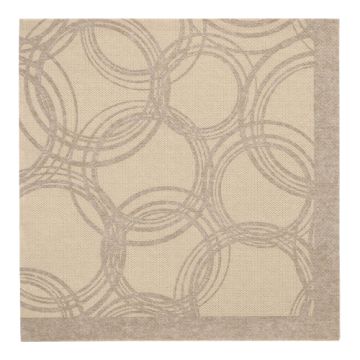 Serviettes "ROYAL Collection" pliage 1/4 40 cm x 40 cm sable "Bubbles"