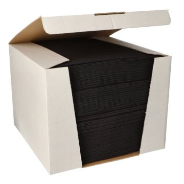 Serviettes "ROYAL Collection" pliage 1/4  40 cm x 40 cm noir profond