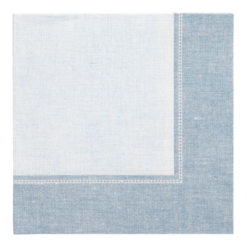 Serviettes "ROYAL Collection" pliage 1/4  40 cm x 40 cm bleu artique "Linum"