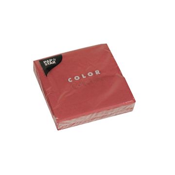 Serviettes, 3 plis pliage 1/4 24 cm x 24 cm bordeaux