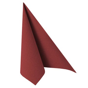 Serviettes "ROYAL Collection" pliage 1/4 40 cm x 40 cm bordeaux